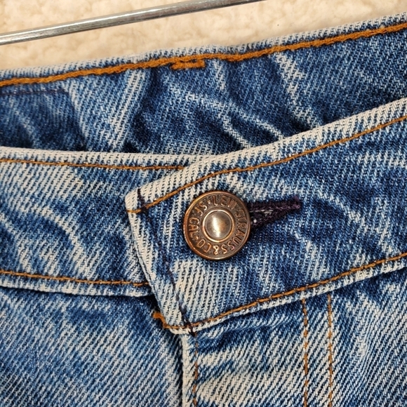 Vtg Levis Blue Jeans 506 Mens 38x30 Distressed Hi Rise Tapered Leg USA (36x30) - Picture 11 of 14